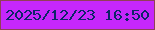 文字の大きさ：4、枠の色：913f57、背景の色：c627fb、文字の色：0d2568 無料ブログパーツのブログ時計