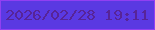 文字の大きさ：4、枠の色：913ff2、背景の色：5a39e2、文字の色：572498 無料ブログパーツのブログ時計