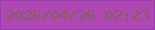 文字の大きさ：3、枠の色：9140ae、背景の色：af47b5、文字の色：826251 無料ブログパーツのブログ時計