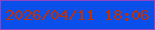 文字の大きさ：3、枠の色：9141c4、背景の色：0b4fea、文字の色：c13000 無料ブログパーツのブログ時計