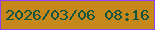 文字の大きさ：2、枠の色：9142ff、背景の色：c7881b、文字の色：0e533f 無料ブログパーツのブログ時計