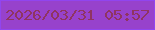 文字の大きさ：5、枠の色：9145ef、背景の色：9742cc、文字の色：8f3462 無料ブログパーツのブログ時計