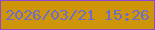 文字の大きさ：3、枠の色：9146d2、背景の色：cf9508、文字の色：6c6bd0 無料ブログパーツのブログ時計