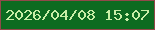 文字の大きさ：1、枠の色：91484a、背景の色：0c6b20、文字の色：c8efa7 無料ブログパーツのブログ時計