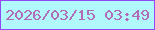 文字の大きさ：3、枠の色：9148f5、背景の色：b1f8fb、文字の色：b16bb9 無料ブログパーツのブログ時計