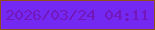 文字の大きさ：4、枠の色：914e1c、背景の色：7429f2、文字の色：7417ba 無料ブログパーツのブログ時計