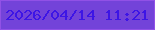 文字の大きさ：4、枠の色：9151e6、背景の色：7343d9、文字の色：3d15e5 無料ブログパーツのブログ時計