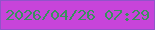 文字の大きさ：3、枠の色：9153ca、背景の色：c744da、文字の色：3a905d 無料ブログパーツのブログ時計