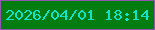 文字の大きさ：3、枠の色：9155ae、背景の色：037d10、文字の色：10e3cb 無料ブログパーツのブログ時計