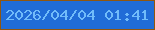 文字の大きさ：4、枠の色：91560e、背景の色：206cd7、文字の色：71bcfa 無料ブログパーツのブログ時計