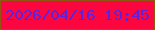 文字の大きさ：5、枠の色：915611、背景の色：fb063e、文字の色：5c23de 無料ブログパーツのブログ時計