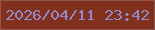 文字の大きさ：1、枠の色：91574c、背景の色：81301d、文字の色：9489c6 無料ブログパーツのブログ時計