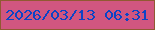 文字の大きさ：3、枠の色：915932、背景の色：d15680、文字の色：0c44c6 無料ブログパーツのブログ時計