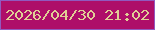 文字の大きさ：5、枠の色：9159bf、背景の色：ae0e69、文字の色：e0ce95 無料ブログパーツのブログ時計
