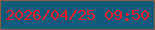 文字の大きさ：4、枠の色：915d40、背景の色：105b7c、文字の色：e31c2e 無料ブログパーツのブログ時計