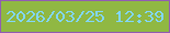 文字の大きさ：5、枠の色：915db2、背景の色：90b843、文字の色：82d6fc 無料ブログパーツのブログ時計