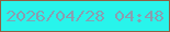 文字の大きさ：5、枠の色：915e43、背景の色：28f4eb、文字の色：889fb1 無料ブログパーツのブログ時計