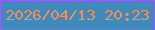 文字の大きさ：4、枠の色：915ff9、背景の色：3e8bbb、文字の色：f38d60 無料ブログパーツのブログ時計