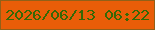 文字の大きさ：5、枠の色：916018、背景の色：e95d08、文字の色：356806 無料ブログパーツのブログ時計