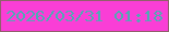 文字の大きさ：2、枠の色：91606b、背景の色：fa3ed6、文字の色：51a9b4 無料ブログパーツのブログ時計