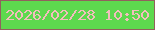 文字の大きさ：1、枠の色：91615d、背景の色：5dd94e、文字の色：f3bebd 無料ブログパーツのブログ時計