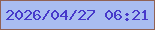 文字の大きさ：4、枠の色：916254、背景の色：a9bdf1、文字の色：4739ca 無料ブログパーツのブログ時計