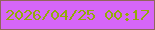 文字の大きさ：4、枠の色：91655d、背景の色：d666f8、文字の色：92aa0a 無料ブログパーツのブログ時計