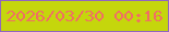 文字の大きさ：2、枠の色：9166bf、背景の色：c5d60c、文字の色：f06f64 無料ブログパーツのブログ時計