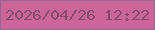 文字の大きさ：1、枠の色：916999、背景の色：cd659a、文字の色：804d6b 無料ブログパーツのブログ時計