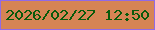 文字の大きさ：4、枠の色：916ae6、背景の色：d68455、文字の色：095a0b 無料ブログパーツのブログ時計