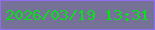 文字の大きさ：5、枠の色：916bf2、背景の色：767297、文字の色：0adf1f 無料ブログパーツのブログ時計