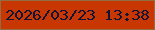 文字の大きさ：4、枠の色：916d40、背景の色：c83701、文字の色：111337 無料ブログパーツのブログ時計