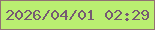 文字の大きさ：3、枠の色：917173、背景の色：baee71、文字の色：765972 無料ブログパーツのブログ時計