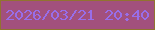 文字の大きさ：2、枠の色：917330、背景の色：a2507d、文字の色：986ee8 無料ブログパーツのブログ時計