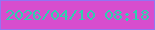 文字の大きさ：2、枠の色：9174f3、背景の色：d74dce、文字の色：30cfae 無料ブログパーツのブログ時計