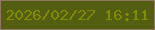 文字の大きさ：2、枠の色：917666、背景の色：535e11、文字の色：818c02 無料ブログパーツのブログ時計