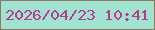 文字の大きさ：1、枠の色：917666、背景の色：a1e3d1、文字の色：b73c89 無料ブログパーツのブログ時計