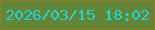 文字の大きさ：2、枠の色：917d24、背景の色：628538、文字の色：21d6d2 無料ブログパーツのブログ時計