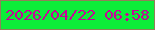 文字の大きさ：1、枠の色：917f59、背景の色：0ced39、文字の色：c70597 無料ブログパーツのブログ時計