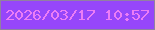 文字の大きさ：2、枠の色：9180a1、背景の色：9646fa、文字の色：ec7df6 無料ブログパーツのブログ時計
