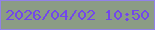 文字の大きさ：2、枠の色：9181e9、背景の色：8b9c85、文字の色：7247eb 無料ブログパーツのブログ時計