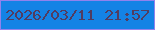 文字の大きさ：1、枠の色：9182ed、背景の色：1483e5、文字の色：513c60 無料ブログパーツのブログ時計