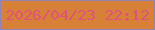 文字の大きさ：2、枠の色：9184b0、背景の色：d78038、文字の色：e05378 無料ブログパーツのブログ時計