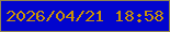 文字の大きさ：4、枠の色：918550、背景の色：0205ce、文字の色：ca9205 無料ブログパーツのブログ時計