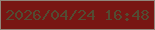 文字の大きさ：2、枠の色：91867b、背景の色：781613、文字の色：534b32 無料ブログパーツのブログ時計