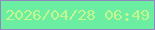 文字の大きさ：4、枠の色：9186c0、背景の色：6beea2、文字の色：c4f58e 無料ブログパーツのブログ時計