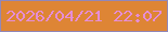 文字の大きさ：3、枠の色：9187b9、背景の色：de8535、文字の色：e68dd6 無料ブログパーツのブログ時計