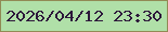文字の大きさ：4、枠の色：918a55、背景の色：b0e0a8、文字の色：2d183b 無料ブログパーツのブログ時計