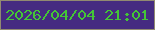文字の大きさ：3、枠の色：918a71、背景の色：452b81、文字の色：44c536 無料ブログパーツのブログ時計