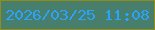 文字の大きさ：3、枠の色：918d17、背景の色：477f6c、文字の色：2aa4fa 無料ブログパーツのブログ時計